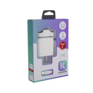 cargador tipo c 3.1a karsen