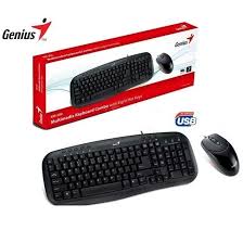 teclado y mouse con cable genius km 200