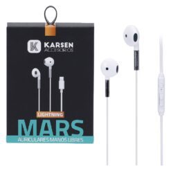 auricular ear buds mars iphone blanco karsen