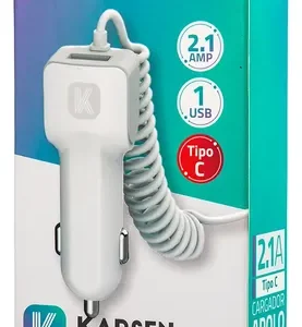 cargador auto tipo c 2.1 karsen apolo