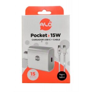 cargador 15w con cable tipo c alo